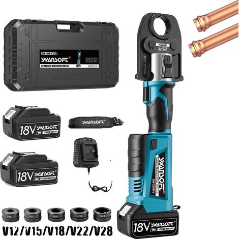 Abrazadera hidráulica eléctrica para mangueras, salida de 22 kN, compatibilidad con mangueras versátiles, 206B-U (1/2)