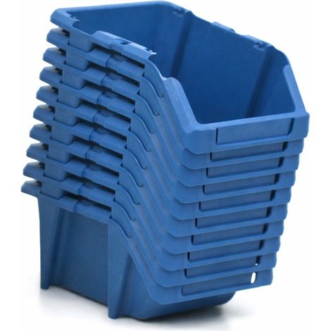 Pack 50 Gavetas Apilables y Encajables Azul 16.5x10.3x7.6cm