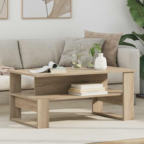 vidaXL  Coffee Table  Sonoma Oak 90 x 50 x 40 cm Engineered Wood
