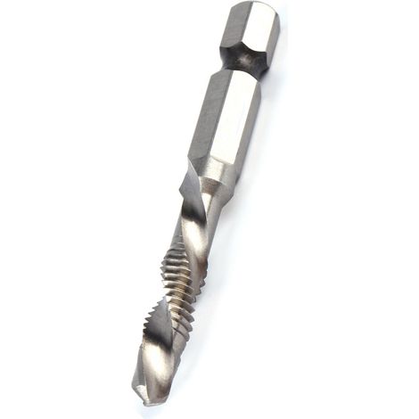 M6 HSS Forets à Taper et Tarauds avec Douille Hexagonale 1/4" pour Outils Électriques (1/5)