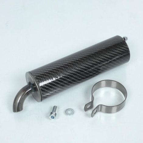 Silencieux cartouche de pot d'échappement 2 vis 37mm carbone