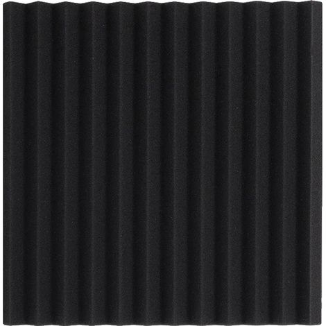 Panneaux en mousse acoustique, haute densité, 72 pièces, noir, 72 Pack, Haute densité (1/2)