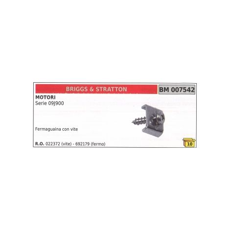 Retenedor de carcasa BRIGGS&STRATTON con tornillo para motor de desbrozadora serie 09J900