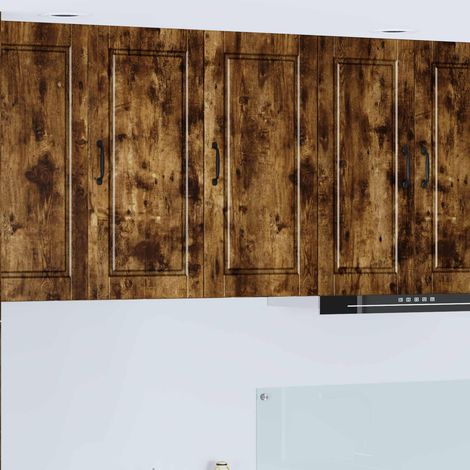 vidaXL Meuble mural PORTO Chêne fumé 40 x 31 x 80 cm Bois d'ingénierie (1/5)