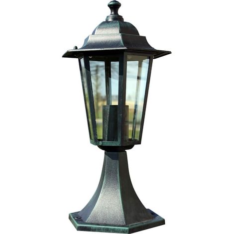 Maison Exclusive - Lampione da Giardino Verde Scuro/Nero in Alluminio (1/3)