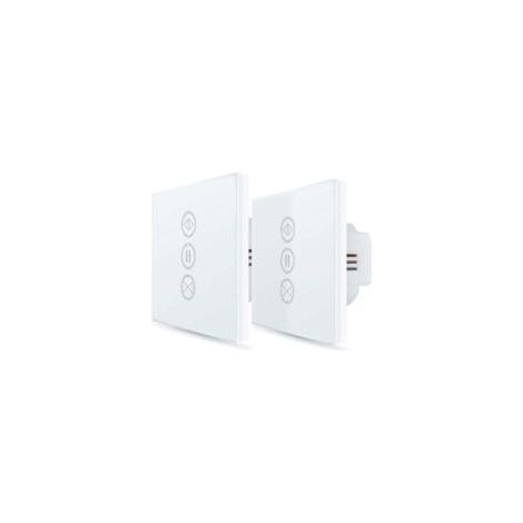 ２x Interrupteur Volet Roulant Connecté, Ouverture Réglable, Commutateur Rideau Stores WiFi, Compatible avec Alexa Google Home pour Commande Vocale, Minuterie Intelligent Moteur Mural- Crezuo (1/4)