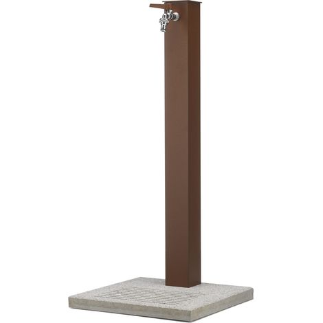 Fontana da Giardino con Rubinetto e Base in Cemento Belfer 42/QBM Ruggine