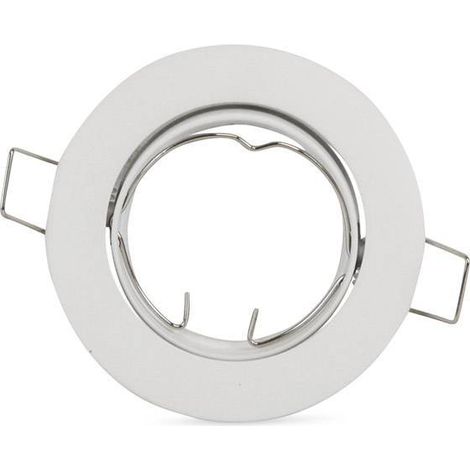 Collerette downlight orientable pour ampoule GU10 / MR16 - Coupe - Blanc (1/5)