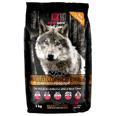Alpha Spirit Semihumo multiproteina per cani - 3 kg