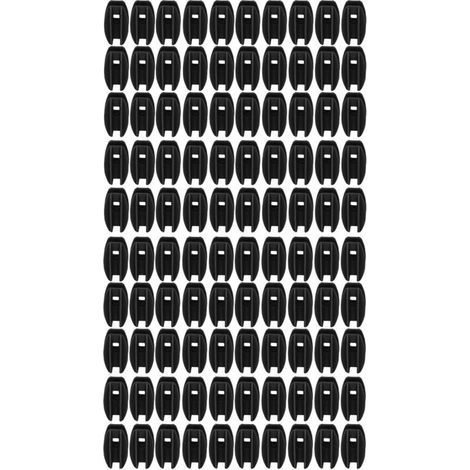 Isolateur électrique pour clôture – 100 pièces, tube carré en ABS résistant aux intempéries, compatible fil acier noir (1/5)