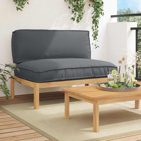 Sofa Set Uni Anthrazit 120 x 92 x 69 cm Massivholz Akazie (1/5)