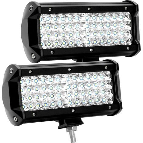 Phare de travail LED 12V 300W 7 pouces – 27,000 lumens étanche IP67 – Lumière blanche froide 6000K – Support réglable pour SUV, camion, bateau - 000lm (1/5)