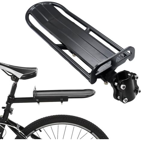 Porte Bagage Vélo Arrière Réglable Porte Bagage Velo Capacité de Charge Maximale de 10 kg Porte Bagage VTT Alliage Aluminium pour Cyclisme Montagne Cargaison Carrier Rack (1/5)