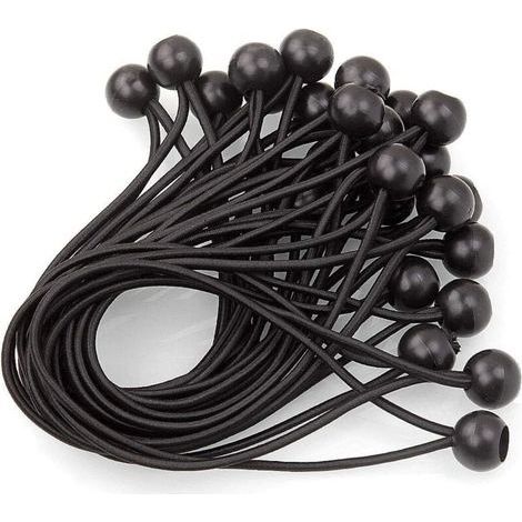 15 Pcs Tendeur Elastique Caoutchouc avec Boule, Sandow Elastique pour Bache, Tendeur Bache pour Tentes, Bâches, Affiches, Camping, Rideaux Harnais d’Extension200MM