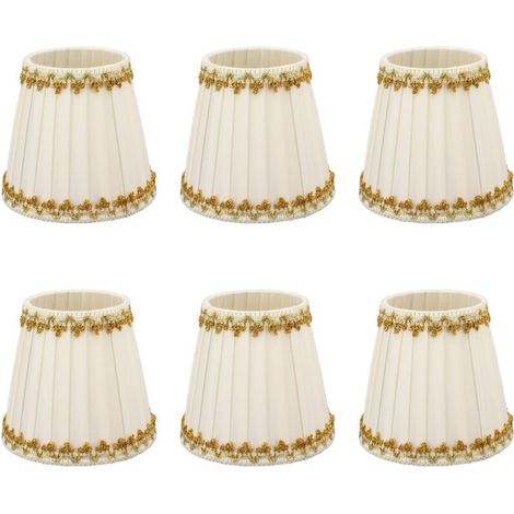 SJLERST 6 Pièces Abat-Jour pour Lampes de Table Lampe, abat jour clip, abat jour, Lustre de Bougeoir - A (1/5)