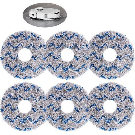 Outer Diameter 13.5cm, Inner Diameter 3.5cm, Pack of 6 Blue Replacement Cleaning Cloths for Ecovacs T20, T20pro, T20max, T20 MAX PLUS, T20 PRO PLUS Vacuum Cleaner Accessories, Vadr (1/5)
