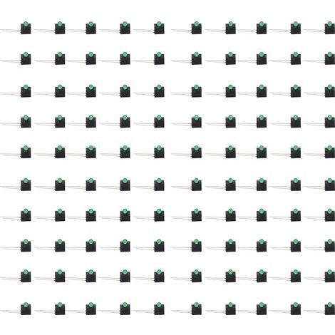 Porte-LED 3mm Vert Support 100 Pièces Lampshade 90° avec Composants Industriels (1/5)