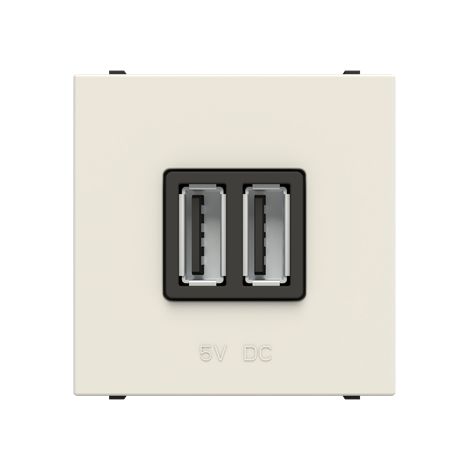 Zenit Prise De Recharge Usb 2 Modules-Blanc 2CLA228500N1101 ABB N2285BL (1/3)