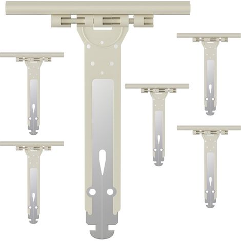 Lot de 6 Attache Souple à Clipper pour Volet Roulant en Acier et Nylon,155mm Ressort de Suspension Universel pour Fixation Tablier Volet Roulant Électrique/Manuel/Solaire,Compatible avec (1/5)