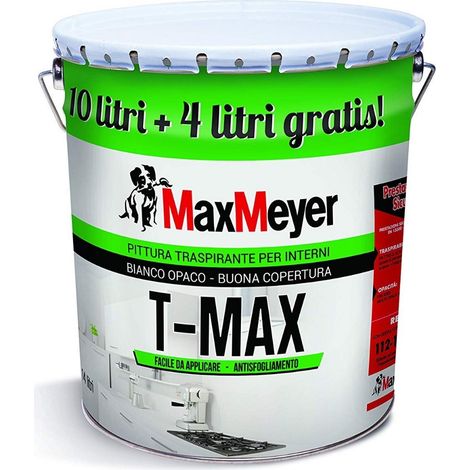 Peinture Respirante Max Meyer 14 L Blanche Inodore pour Salles de Bains et Cuisines