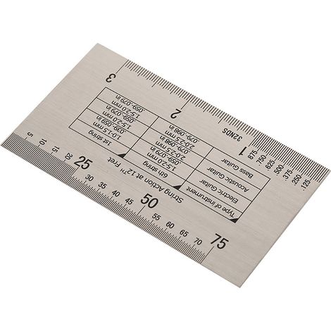Outil de Mesure de Cordes pour Guitare et Basse avec Protège-Frets (1/5)