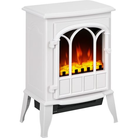 HOMCOM Electric Log Burner with LED Flame Effect 1000W/2000W