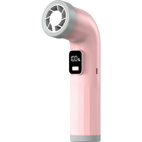 Ventilateur 100 vitesses – Col orientable – Turbine silencieuse – Batterie longue durée – USB – Compact – Pour travail, voyage, maison (1/4)