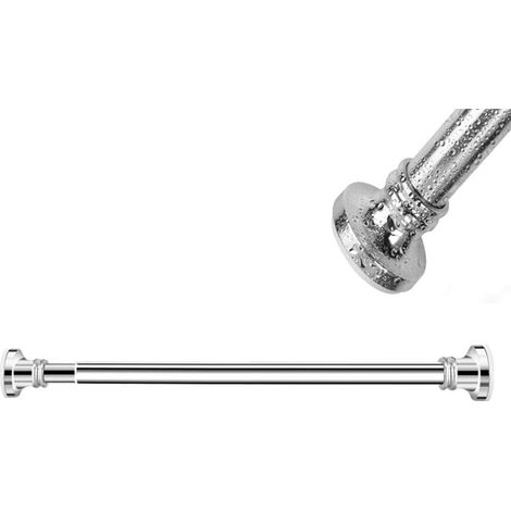 Tringle à rideau extensible en acier inoxydable 47-96 cm – Pour cuisine, salle de bain et portes/fenêtres de placard (1/5)