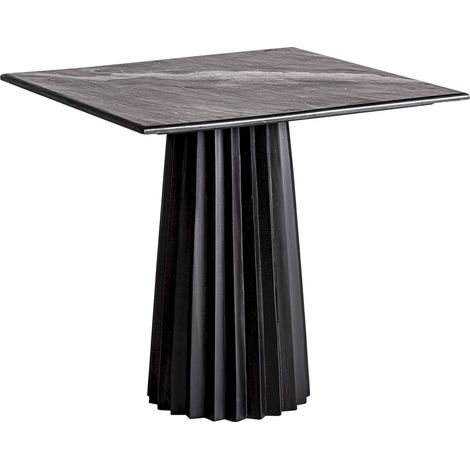 Table Bar Élégance Mango & Touches Marbre - Noir Intense et Marbre Élégant (1/5)