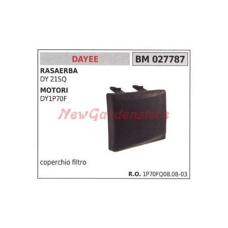 Luftfilterdeckel DAYEE für Rasenmäher DY 21SQ und Motoren DY1P70F 027787