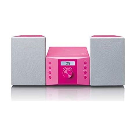Lenco 810025 mc-013pk Chaîne stéréo compacte pour enfants avec lecteur CD et écran LCD Entrée auxiliaire 2 x 2w rms avec autocollants roses (1/5)