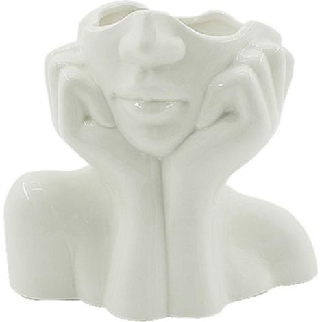 Nordische Keramik-Skulptur, die den menschlichen Körper simuliert – Vase, Skulptur, Ornament, Heimdekoration