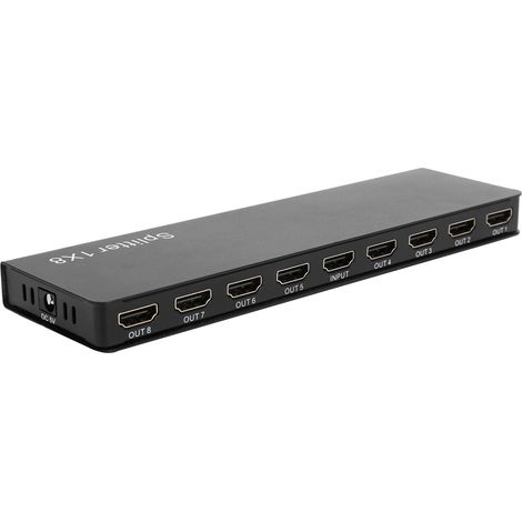 Répartiteur HDMI 1.4 8 ports (1 entrée, 8 sorties) 100-240 V F118, distributeur audio/vidéo 1080p