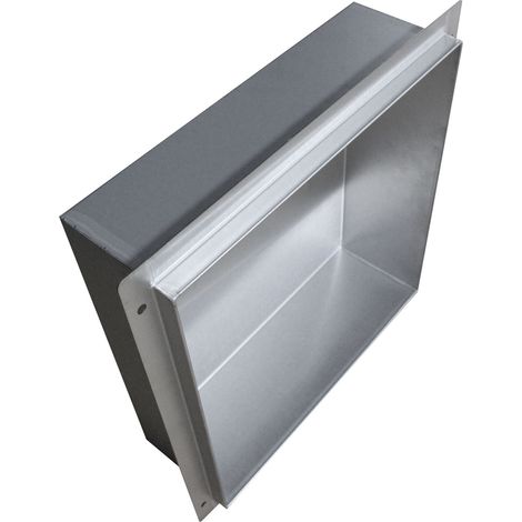 Bernstein – Niche murale de douche encastrable 30x30x10cm – Acier inoxydable brossé – Installation facile avec 4 points de fixation – Économie de place - BS303010