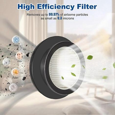 Filtro HEPA para Ultenic U16 / U16 Flex / Proscenic P15 / U15 / Laresar V7 / SunSare X7 / X7A Fieety Repuestos 5PCS (5 Piezas)