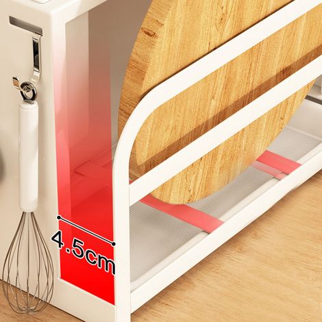 Baguettes de cuisine et planche à découper intégrées, porte-couteaux, rangement de comptoir, étagère à légumes murale, égouttoir à couteaux, accessoires de cuisine (1/5)