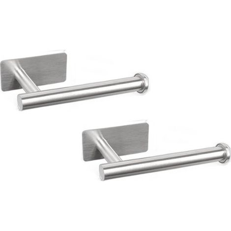 pièces - Dérouleurs papier toilette de Papier toilette - Accessoires de vêtements pour bébé de salle de bain - Porte-rouleau de papier toilette - Porte- Papier - 168cm - Argent - Sans Embouts - Acier (1/3)