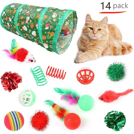Tunnel Pour Chats - Jouet Interactif En Fibre De Polyester - Idéal Pour Chats Intérieurs - Ensemble Complet Avec Balles Et Baguettes - 1 Pièce (1/5)