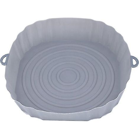 21 cm Heißluftfritteusen-Kochplatte, Frittierkorb für Hähnchen, graue Silikonmatte. (1/5)