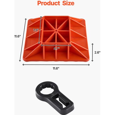 Embase de Cric Tout Terrain Hi-Lift avec Support de Poignée, Base de Cric à Crémaillère 29,5x29,5 cm, avec Capacité de 3,18 T, pour… (1/5)