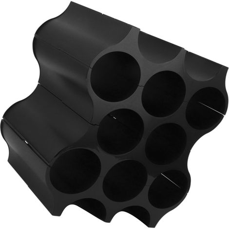 4-teiliges Weinflaschenregal in Schwarz und Rot, schlichter und dekorativer Weinflaschenorganizer für die Speisekammer (1/5)