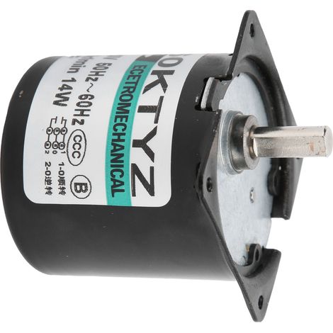 Réducteur synchrone à courant alternatif pour micromoteur, avec engrenages métalliques, réduction de vitesse, accessoire pour machine, 10 tr/min, 220 V CA (1/5)