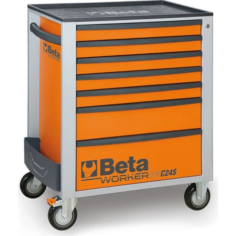 Beta BW 2400S 7/E-M Cassettiera mobile con assortimento in termoformati 309 Pz. - Arancione (1/4)