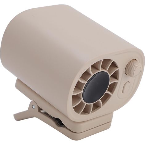 Ventilateur parapluie à pince, grande vitesse, multifonctionnel, vitesse réglable en continu, petit ventilateur de bureau, couleur abricot (1/5)