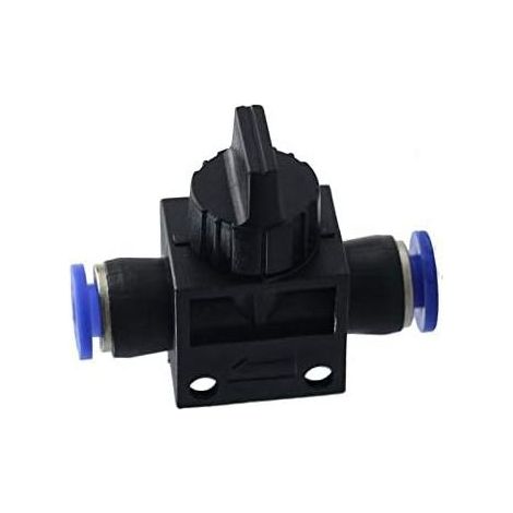 Valve d'arrêt pour pneumatique - Raccord rapide pour air, eau, vide (12 mm, 1 pièce)