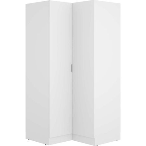 Armario ropero rincón puertas abatibles Jaén acabado blanco, 184 cm(alto)90.5 cm(ancho)92.5 cm(largo)