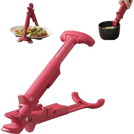 Pinze per friggitrice ad aria 2 in 1 in silicone rosa (1/5)
