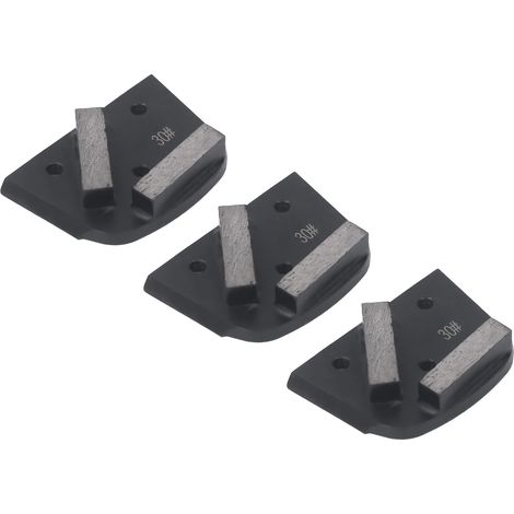 3 disques abrasifs diamant arrondis, noirs, grain 30, pour poncer les surfaces irrégulières, polir les sols et béton, décaper la peinture. (1/5)