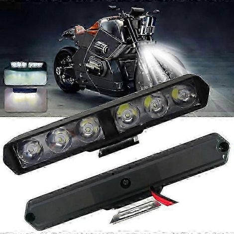 Tagfahrlicht-Blitzleuchte mit 6 LEDs für Motorräder, Zusatzscheinwerfer mit hoher Helligkeit, geeignet für Elektrofahrzeuge, Roller und Motorräder, modifizierte Glühbirnen, 2 Stück, SZRH AS