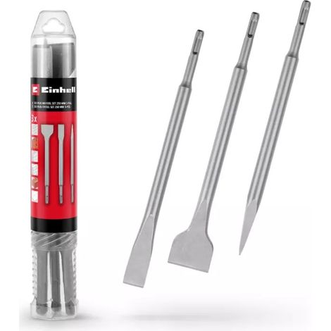 Cinceles einhell sds plus 3 piezas 250 mm resistentes (1/5)